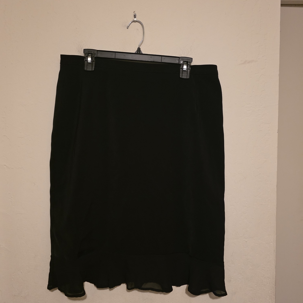 Lady K Elegant Black Pencil Skirt for Women Size Large